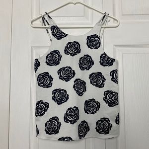 Cooper & Ella black and white tank roses XS